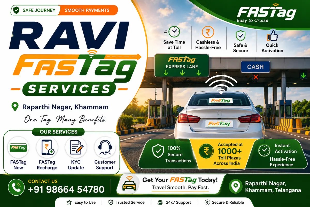 Ravi Fastag Services — Car Service in Telangana, Telangana