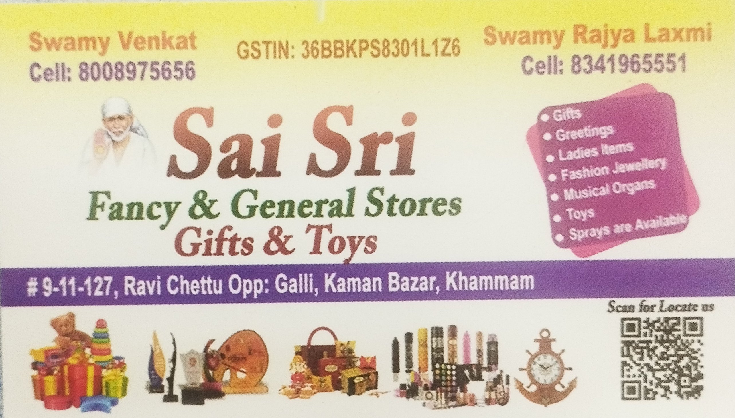 Sai Sri Fancy & General Stores – Gifts, Toys & Ladies Items